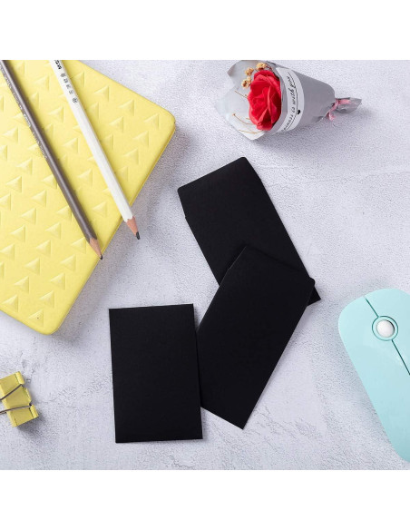 Paquete de 100 sobres autoadhesivos negros Homtable 5.72x8.89cm