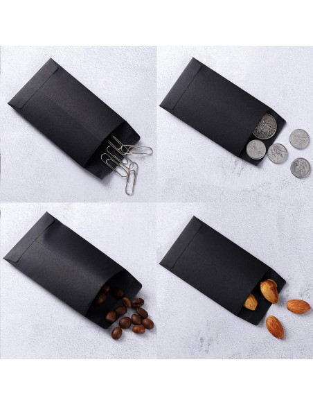 Paquete de 100 sobres autoadhesivos negros Homtable 5.72x8.89cm