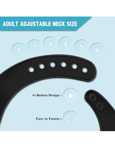 Babero Ajustable de Silicona TaoTazon para Adultos - Impermeable y Lavable