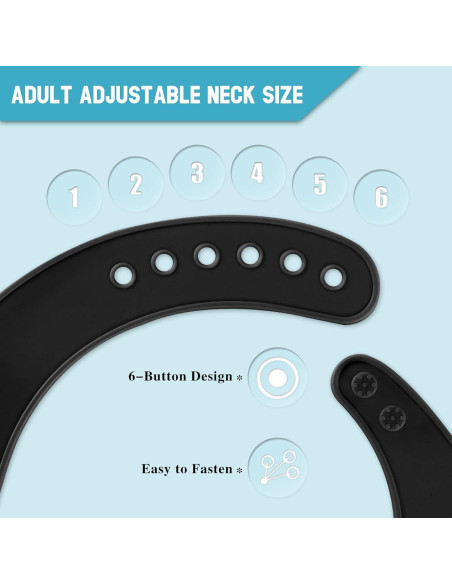 Babero Ajustable de Silicona TaoTazon para Adultos - Impermeable y Lavable