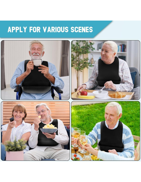 Babero Ajustable de Silicona TaoTazon para Adultos - Impermeable y Lavable