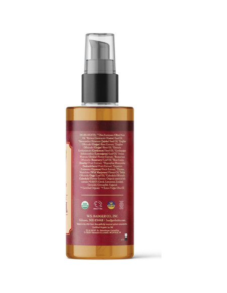 Aceite de Masaje Badger 100% Orgánico Jengibre 118 ml