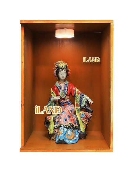 Caja de Diorama de Madera iLAND 39.9x27.9x27.9cm para Miniaturas