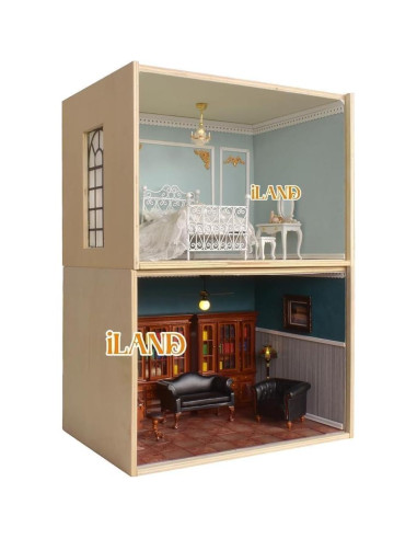Caja de Diorama de Madera iLAND 39.9x27.9x27.9cm para Miniaturas