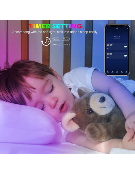 Luces LED Tenmiro 30m RGB con control remoto y app