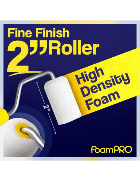 Rodillo de pintura FoamPRO 162 de 2" - Acabado fino, 1 unidad