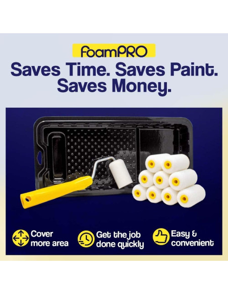 Rodillo de pintura FoamPRO 162 de 2" - Acabado fino, 1 unidad