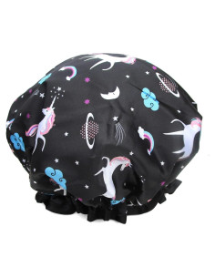 Gorro de Ducha Impermeable Unicornio ZKLLGHE Reutilizable