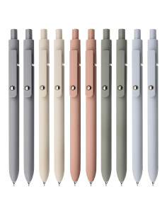 Bolígrafos de Gel UIXJODO 10 Pcs 0.5mm Tinta Negra Suave