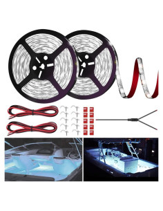 Luces de tira LED HOKIION 10m blancas impermeables para barcos