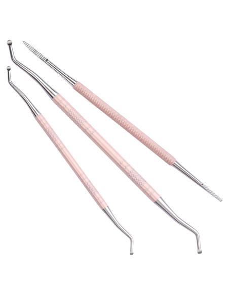 Kit de Pedicura Teenitor para Uñas Encarnadas - 3 Piezas Rosa