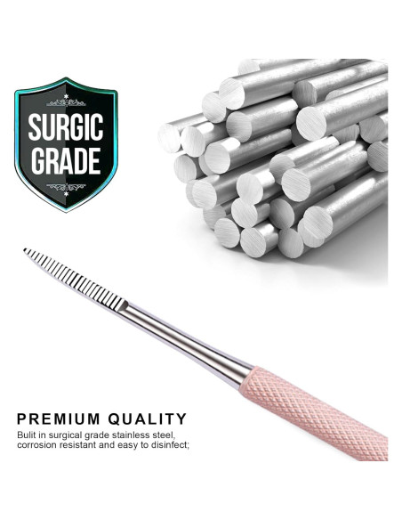 Kit de Pedicura Teenitor para Uñas Encarnadas - 3 Piezas Rosa