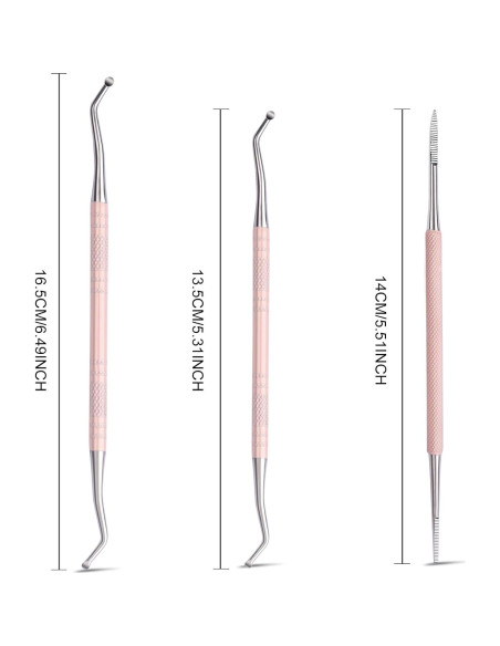 Kit de Pedicura Teenitor para Uñas Encarnadas - 3 Piezas Rosa