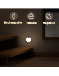 Luz Nocturna Recargable con Sensor de Movimiento 2-Pack 2