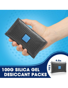 Paquete de 10 Bolsas Deshidratantes Timgle 100g Gel de Sílice 2