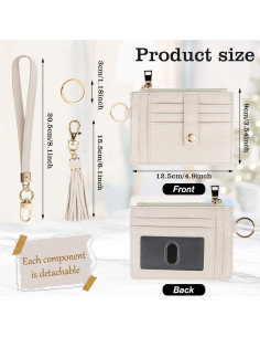 Billetera de Muñeca RFID Beige para Mujeres - JND1818 2