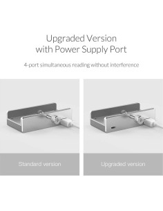 Hub USB 3.0 ORICO de 4 Puertos con Abrazadera Plata 2