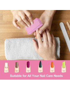 Juego de Pulidores de Uñas HomeyEra - 30 Piezas Rosa 100/180 2