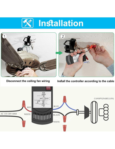 Control Remoto Universal para Ventilador de Techo COREBAY RC-HD5