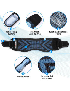 Faja para Tendón Patelar NEENCA con Almohadilla de Gel - Talla Única 2