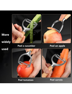 Pelador de Verduras Aniso Y Acero Inoxidable Ergonómico 17cm 2