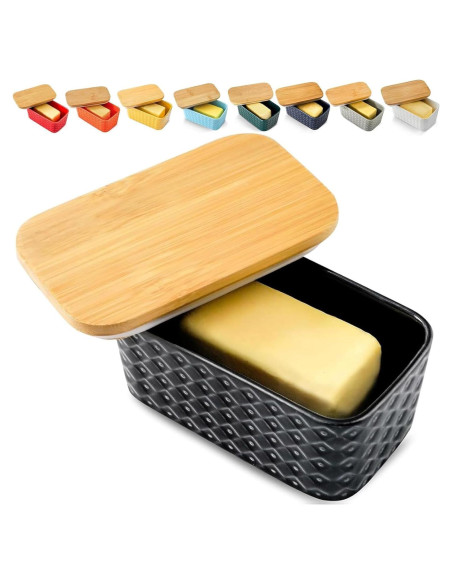 Plato de Mantequilla Cerámica Hasense con Tapa 16.3x7.1cm