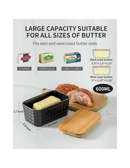 Plato de Mantequilla Cerámica Hasense con Tapa 16.3x7.1cm