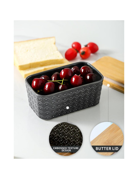 Plato de Mantequilla Cerámica Hasense con Tapa 16.3x7.1cm