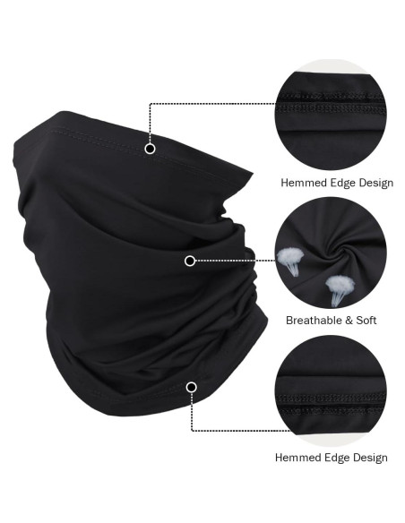 Gaiter de Pesca Unisex Negro - Máscara Facial Refrigerante UV Gaiter de Pesca Unisex Negro - Máscara Facial Refrigerante UV