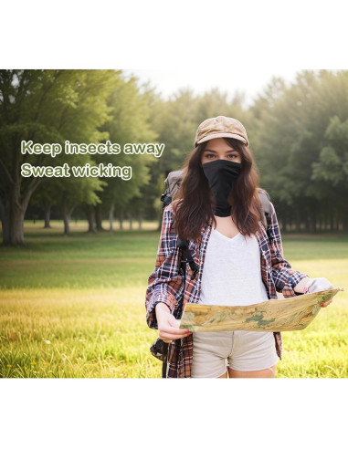 Gaiter de Pesca Unisex Negro - Máscara Facial Refrigerante UV