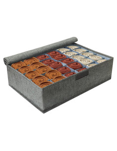 Organizador de Calcetines PINGMIC Gris Plegable 30 Celdas