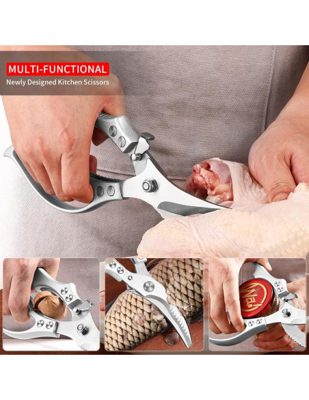 Tijeras de Cocina MAD SHARK Multifuncionales 0.46kg Gris