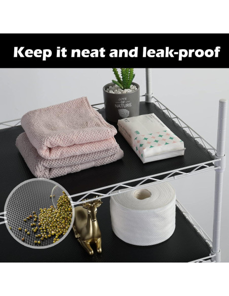 Forro de Estante Impermeable Janeart 10.5" Negro 145.7" Largo