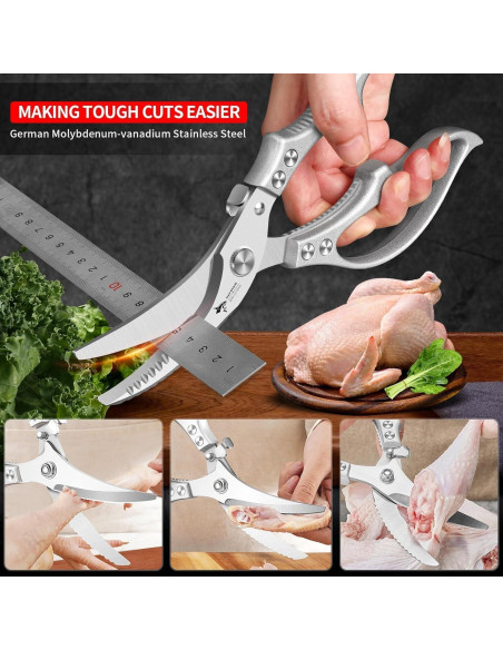 Tijeras de Cocina MAD SHARK Multifuncionales 0.46kg Gris