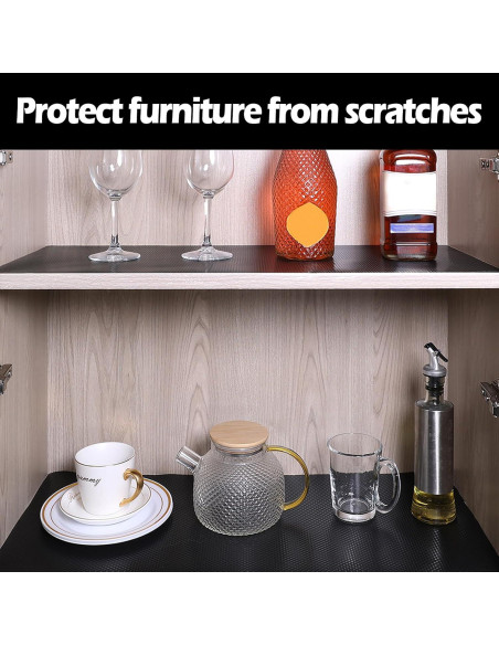 Forro de Estante Impermeable Janeart 10.5" Negro 145.7" Largo