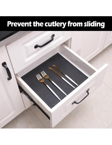 Forro de Estante Impermeable Janeart 10.5" Negro 145.7" Largo