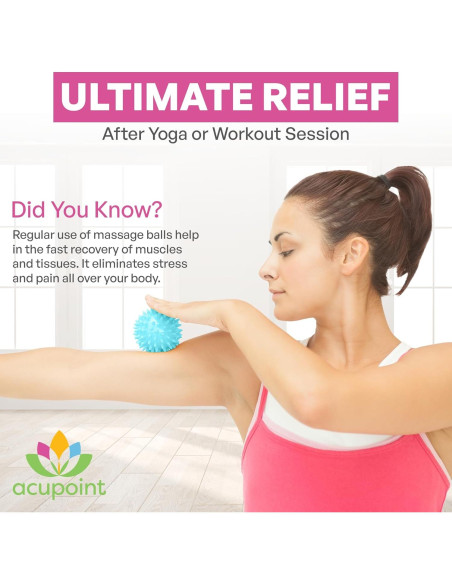 Juego de Pelotas de Masaje Acupoint - 6 Piezas para Alivio Muscular