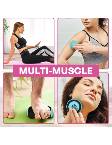 Juego de Pelotas de Masaje Acupoint - 6 Piezas para Alivio Muscular