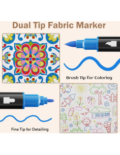 Marcadores de Tela Permanentes Gain-Art - Paquete de 5 Unidades 2