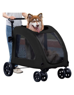 Carrito para Perros Grandes WODEGOU Plegable 68 kg Negro