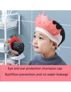 Gorro de Baño Impermeable Crown para Bebés y Niños Rojo 2