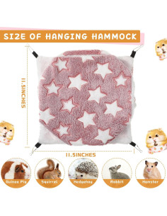Hamaca Colgante para Cobayas Sadnyy - 6 Piezas 29x29cm 2