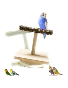 Soporte de Percha para Aves Jevnd de Madera Natural Pequeño
