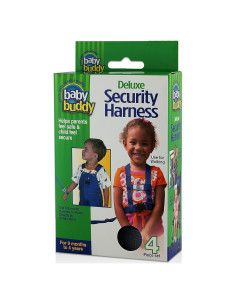 Arnés de Seguridad Deluxe Baby Buddy Negro, Juego de 4 Piezas
