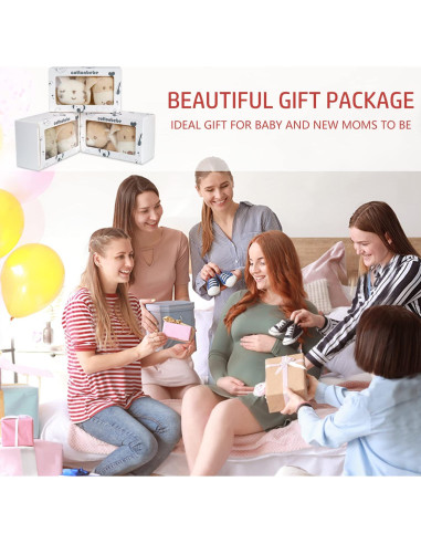 Clip de Chupete COTTONBEBE Unisex Elefante y Oso - 2 Piezas