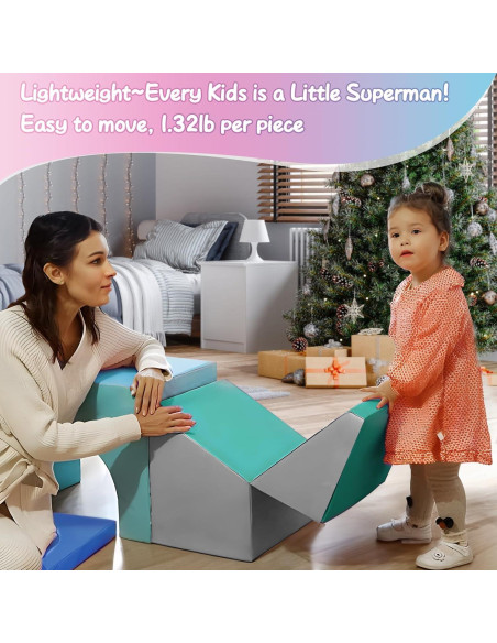 Bloques de Espuma SURPCOS para Escalar 6 Piezas Azules