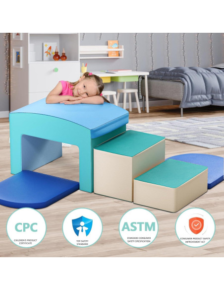 Bloques de Espuma SURPCOS para Escalar 6 Piezas Azules