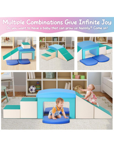 Bloques de Espuma SURPCOS para Escalar 6 Piezas Azules