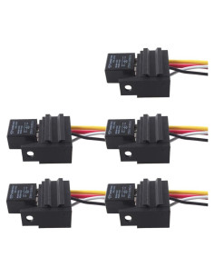Relé Automotriz ESUPPORT 12V 30A SPST 4 Pines - Paquete de 5