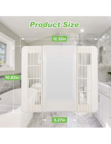 Cubierta de Ventilador de Baño Sfneer 85315000 Blanco